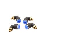 Lot de 4 raccords pneumatiques coudés 90° M5 vers 4 mm, raccord à air comprimé Push In (M5-4 mm)