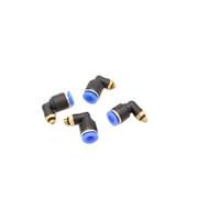 Lot de 4 raccords pneumatiques coudés 90° M5 vers 6 mm, raccord à air comprimé Push In (M5-6 mm)
