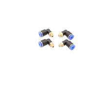 Lot de 4 raccords pneumatiques coudés 90° M6 vers 4 mm, raccord à air comprimé Push In (M6-4 mm)