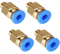 Lot de 4 raccords pneumatiques M6 vers 4 mm Push in Raccord pneumatique Connecteur femelle Qualité industrielle