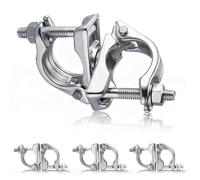 Lot de 4 raccords rotatifs pour échafaudage - 48 x 48 mm - Collier de serrage à 360° - Pour la fixation d'échafaudages et barres d'ancrage
