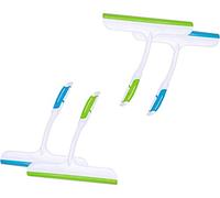 Lot de 4 racloirs pratiques avec poignée souple pour vitres / parois de douche / vitres / plancher et bien plus encore