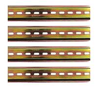 Lot de 4 rails de montage en acier électrique avec fente pour connecteur DIN