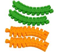 Lot de 4 rails flexibles colorés pour accessoires de chemin de fer Brio, kit d'extension pour chemin de fer en bois, jouet de motricité pour enfant de 2 à 6 ans