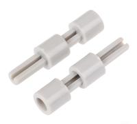 Lot de 4 rallonges d'arbre de potentiomètre de mixage, demi-arbre de 6 mm, bouton d'allongement en plastique durable, gris