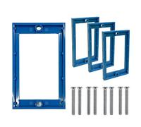 Lot de 4 rallonges de boîte électrique de 0,6 cm (bleu) | Entretoises d'extension de boîte de dérivation avec 8 vis de montage, convient pour les boîtiers électriques et les
