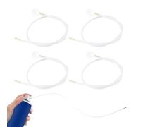 Lot de 4 rallonges de bombes de pulvérisation de 60 cm, rallonge de 4,5 mm pour accessoires d'aérosol, sonde de pulvérisation flexible à 360°, scellage des corps creux pour tête de pulvérisation