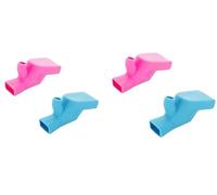 Lot de 4 rallonges de robinet d'eau rose et bleu pour enfants, tout-petits et bébés, sûres, durables et faciles à installer pour votre salle de bain à domicile ou salle de bain d'enfants, sécurité
