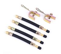 Lot de 4 rallonges de Valve de Pneu en Caoutchouc Flexible de 140 mm + 2 Colliers de Serrage pour Camion, Bus, Camping-Car, Roue de Voiture, Transit.