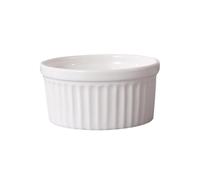 Lot de 4 ramequins en céramique allant au four, ramequins for crème brûlée, tasses à pudding, crème anglaise, soufflé, ramiken, sauce à tremper, petite taille(6 oz)