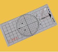 Lot de 4 rapporteurs pour Traceur, rapporteur de Navigation avec Cadran de Boussole Rotatif, Ensemble d’Outils de Navigation Nautique avec règle de tracé pour cartographie de Bateau, Cartes et
