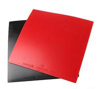 Lot de 4 raquettes de tennis de table en caoutchouc de rechange pour raquette de tennis de table Fast Attack - Cadeau idéal pour débutants, amateurs, experts, noir/rouge
