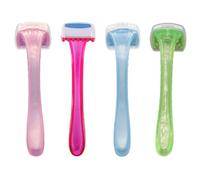 Lot de 4 rasoirs de bikini pour femme - Rasoirs de type T - Épilateur de poils - Multifonction - Pour le visage et les aisselles