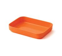 Lot de 4 raviers oranges, en mélamine, L.9*l.13*h.2 cm Plastorex