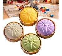 Lot de 4 raviolis géants à Paillettes - Boulettes géantes à écraser, Grande Balle sensorielle pour soulager Le Stress, pâte de décompression Douce, Jouet Anti-anxiété