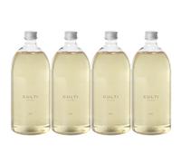 Lot de 4 recharges de 1000 ml Culti Milano - Total 4000 ml - Longue durée de vie jusqu'à 6 mois - Parfum d'ambiance pour 30 m² - Haute qualité Made in Italy - Compatible avec bâtons (Era)