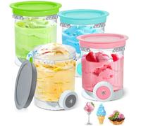 Lot de 4 récipients Creami pour Ninja Swirl CREAMi NC701EU 480 ml, sans BPA et passent au lave-vaisselle, compatibles avec les récipients Ninja Creami Swirl, pour accessoires de sorbetière Ninja Swirl
