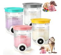 Lot de 4 récipients Creami pour Ninja Swirl CREAMi NC701EU, accessoires de sorbetière Ninja Swirl, sans BPA, passe au lave-vaisselle
