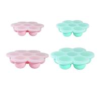 Lot de 4 récipients de congélation pour aliments pour bébé, plateau congélation en silicone, moule à glaçons pour purée et lait maternel faits maison, récipients flexibles pour cuisine et réfrig