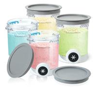 Lot de 4 récipients de rechange pour machines à crème glacée Ninja Swirl et à service doux, 473,6 g, pintes et couvercles compatibles avec la série NC700 NC701, sans BPA et passent au lave-vaisselle