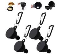 Lot de 4 récipients de voyage portables en poudre de protéine, petits entonnoirs pour remplir de petites bouteilles avec porte-clés et porte-clés, entonnoir de supplément de pré-entraînement/gym (50