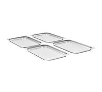Lot de 4 récipients gastronorm GN 1/1 en acier inoxydable 530 x 325 x 20 mm - Empilables pour comptoir de maintien au chaud, chafingdish, bain-marie buffet, restauration, cantine, restaurant