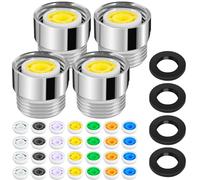 Lot de 4 réducteurs de débit de douche, limiteur de débit de douche, filtre économiseur d'eau, 4 pommeaux de douche et filetage 1/2" Taille 4, 5, 6, 7, 8, 10, 12 L/min