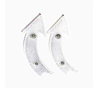 Lot de 4 réflecteurs de rayons pour vélo de montagne - Feuilles réfléchissantes haute visibilité pour cyclisme de nuit - Accessoires de rayons faciles à clipser pour adultes et enfants (blanc)