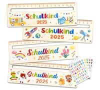 Lot de 4 règles de lecture pour enfants de 1 classe, personnalisées, cadeaux de rentrée des classes, en bois, avec fenêtre de lecture avec autocollant, cadeau d'écolier