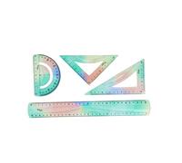 Lot de 4 règles souples et flexibles pour l'école, la maison, le bureau - Règle droite incassable - Règle flexible colorée