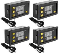 Lot de 4 régulateurs de température numériques, thermostat numérique W3230 LCD, écran LCD numérique, thermostat numérique, régulateur de température numérique DC 12 V 120 W