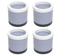 Lot de 4 rehausseurs de meubles avec coussinets antidérapants pour lits et bureaux, robustes pour pieds de meubles, supportant le poids des meubles et améliorant la stabilité (bleu clair, 9,5 cm)