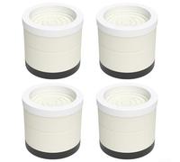 Lot de 4 rehausseurs de meubles avec coussinets antidérapants pour lits et bureaux, robustes pour pieds de meubles, supportant le poids des meubles et améliorant la stabilité (abricot, 9,5 cm)
