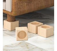 Lot de 4 rehausseurs de meubles en bois massif pour canapé, bureau, établi, lit, placard (D 4,2 x H 5)