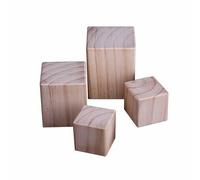 Lot de 4 Rehausseurs De Meubles En Bois,Rehausseurs de Lit de Bureau de Table en Bois pour Table Basse Canapés Fauteuils Armoires Table À Manger (8x8x3cm)