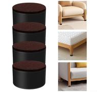 Lot de 4 rehausseurs de meubles pour tables, canapés et lits - 60 x 30 mm en acier carbone avec fond en feutre, capacité de charge de 500 kg, protections de sol antibruit pour bois dur et carrelage