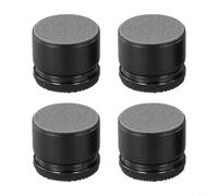 Lot de 4 rehausseurs de meubles réglables avec dessous antidérapant de 2,7 à 4 cm pour réduire les vibrations des meubles de maison (noir)