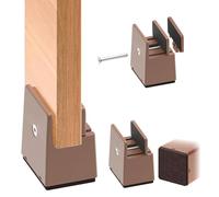 Lot de 4 rehausseurs de meubles réglables avec pince à vis - 5 cm - Pour canapé, table et lit - Pour meubles de 10 à 37 mm de large