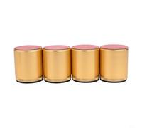 Lot de 4 rehausseurs de meubles réglables en alliage d'aluminium antidérapants et absorbant les chocs pour augmenter la hauteur de 4,7 cm à 7,9 cm, tapis de pieds réduisant le bruit (doré)