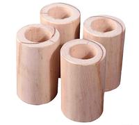 Lot de 4 Rehausseurs de Meubles, Rehausseurs Pieds de Lit, Augmente la hauteur des meubles de 5 cm, Pour Berceau Fauteuil Armoire Table de Bureau(Coloris bois)(Size:Inner diameter 4cm)