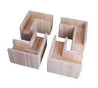Lot de 4 rehausseurs de pieds en fourrure de bois massif de 10 cm pour lit et table, élévateurs d'armoire et de canapé pour améliorer la hauteur des meubles, support de meubles robuste et élégant.