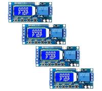 Lot de 4 relais de temporisation XY-LJ02 à 1 canal avec écran LCD 12 V et entrée micro USB 5 V