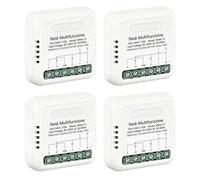 Lot de 4 relais multifonctions 8 modes en 1, étape par étape, temporisé 3 minutes, monostable, commutateur, alternance A/B, 3/4 séquences de lumière, montage encastré et barre DIN, silencieux avec