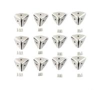Lot de 4 renforts d'angle rétro en fer pour bagages, boîte en bois, valise de vol, raccord d'angle décoratif pour armoire, protection des bords, 4/8/12 pièces avec vis