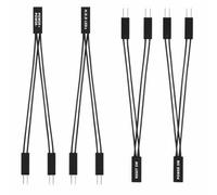 Lot de 4 répartiteurs d'alimentation pour PC, 2 broches, 1 femelle vers 2 mâles, panneau avant, adaptateur répartiteur pour carte mère PC, réinitialisation émettant la lumière, disque dur SW, disque