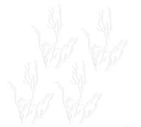 Lot de 4 répliques de branches d'arbre en plastique pour décoration d'intérieur, travaux manuels, développement de design floral et merchandising visuel (blanc)