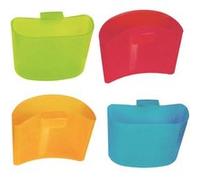 Lot de 4 Repose-Sachets de Thé "Fun" 5cm Multicolore Multicolore G