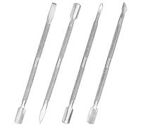 Lot de 4 repousse-cuticules en acier inoxydable professionnel pour ongles et orteils
