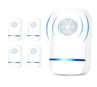 Lot de 4 répulsifs à ultrasons pour souris, rats, araignées, moustiques, cafards, mites, fourmis et autres rongeurs, sans danger pour les animaux domestiques et les humains, pour une utilisation en