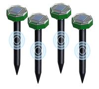 Lot de 4 Répulsifs Solaires à Ultrasons IP65 étanches à Ultrasons Anti-Taupes Solaires Anti-Taupes Gopher Serpent pour Lutter Contre Les Parasites de Jardin Pelouse